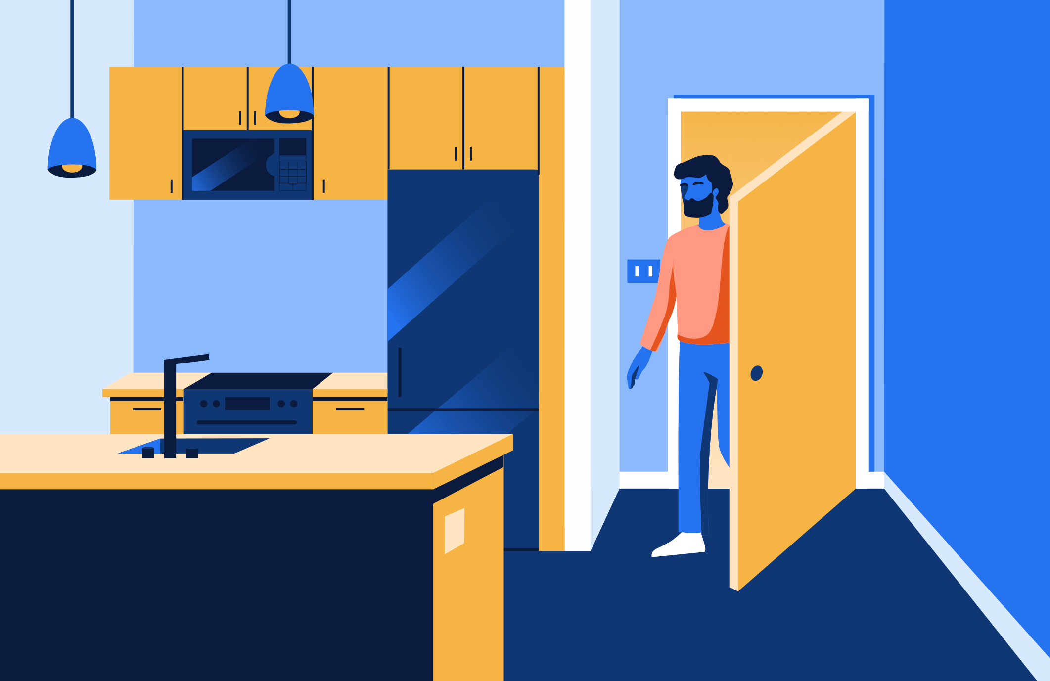 Buyer walking into their NYC condo