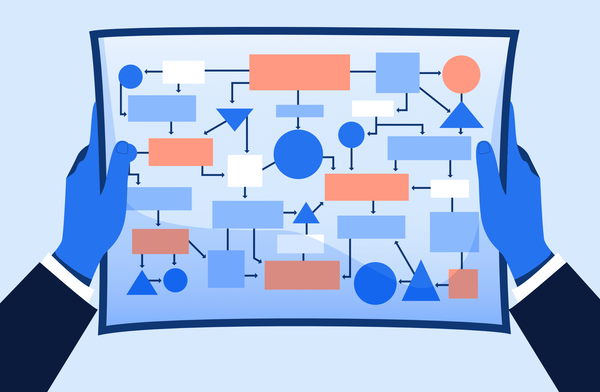 Confusing diagram used as a metaphor for the complicated way in which buyer's brokers get paid