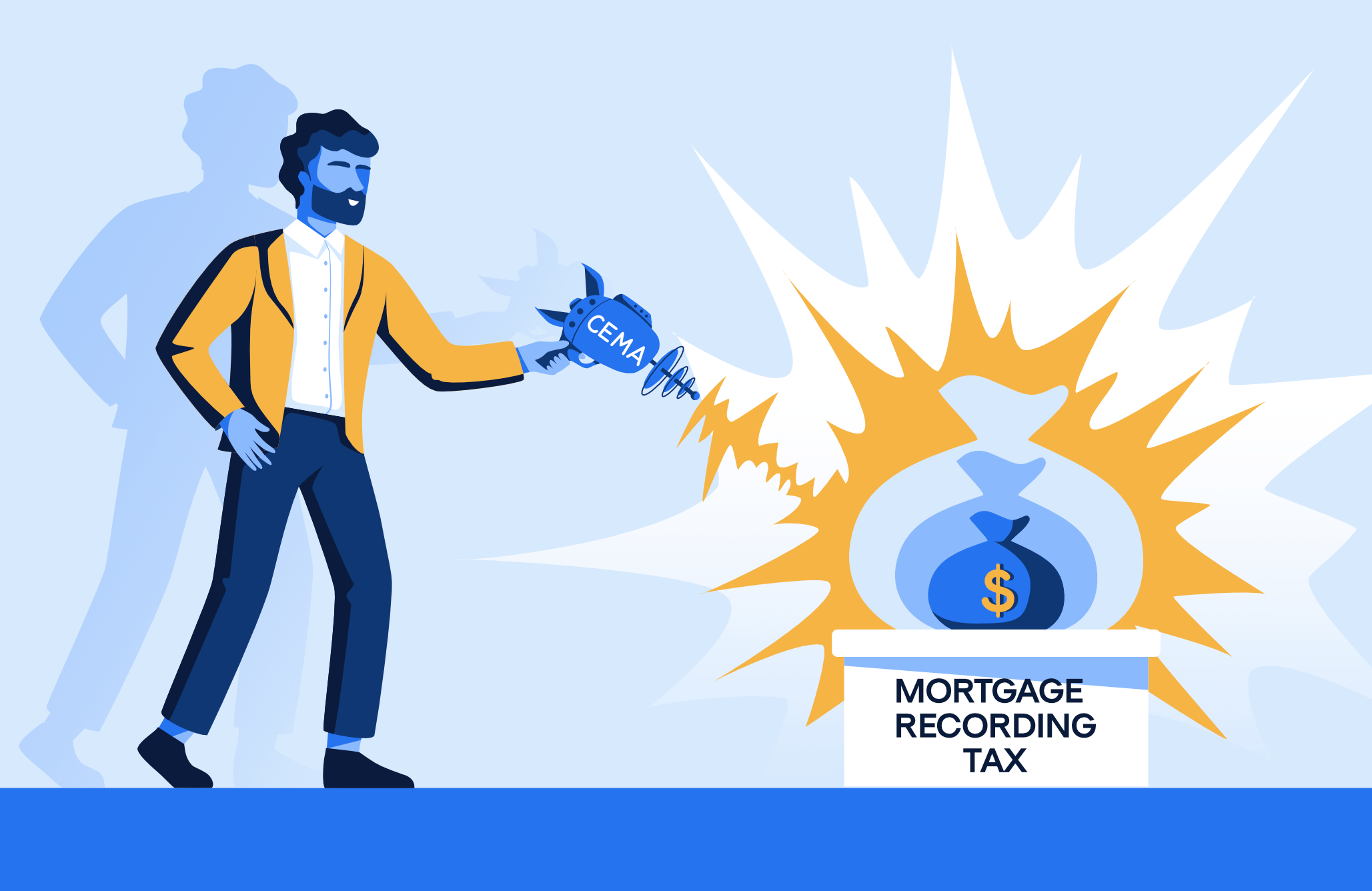 Ray gun labeled CEMA shrinking mortgage recording tax